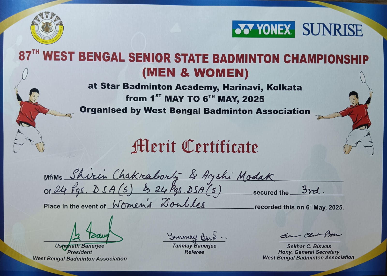 87th West Bengal Senior State Badminton Championship 1 