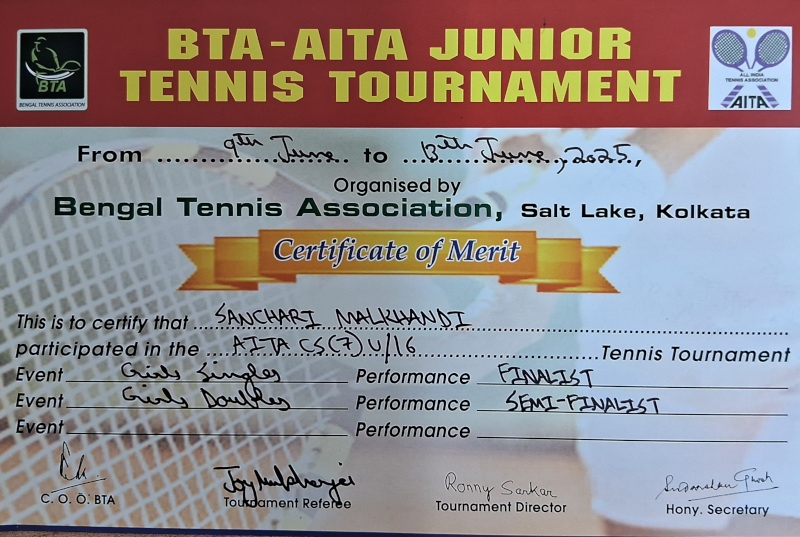 All India Tennis Association Championship Series – Girls Under 16 Tournament 2